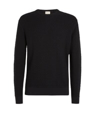 CALVIN KLEIN CK Maglione girocollo con intrecci ck black - Maglie Uomo - 4