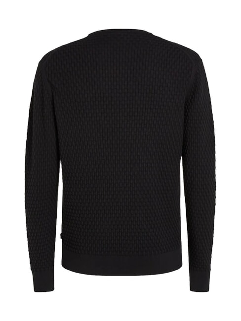 CK Maglione girocollo con intrecci ck black - Maglie Uomo