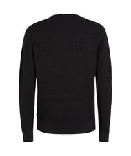 CALVIN KLEIN CK Maglione girocollo con intrecci ck black - Maglie Uomo - 5