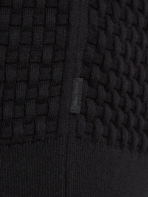 CK Maglione girocollo con intrecci ck black - Maglie Uomo