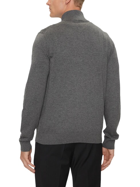 CK Maglione collo alto con zip slim fit dark grey heather - Maglie Uomo