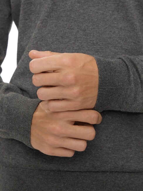 CK Maglione collo alto con zip slim fit dark grey heather - Maglie Uomo