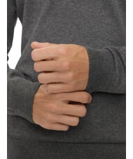 CALVIN KLEIN CK Maglione collo alto con zip slim fit dark grey heather - Maglie Uomo - 4