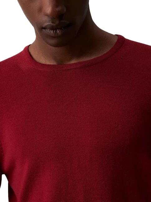 SUPERIOR WOOL Maglione lana scollo tondo syrah - Maglie Uomo