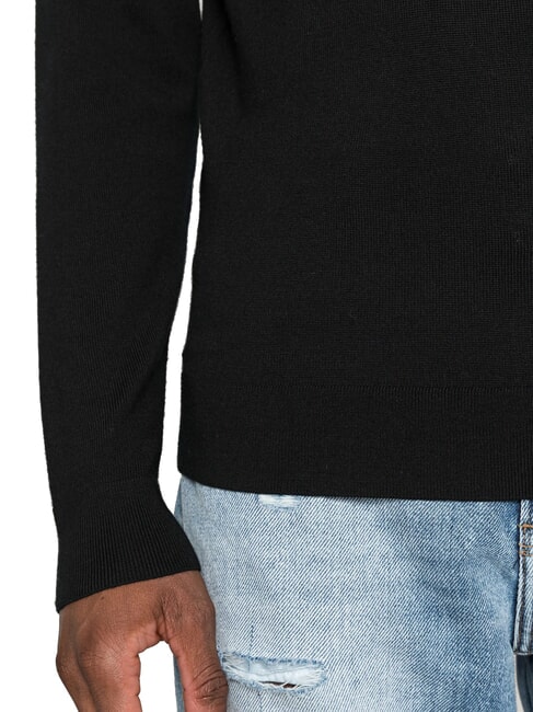 CK Maglione dolcevita slim fit in lana ck black - Maglie Uomo