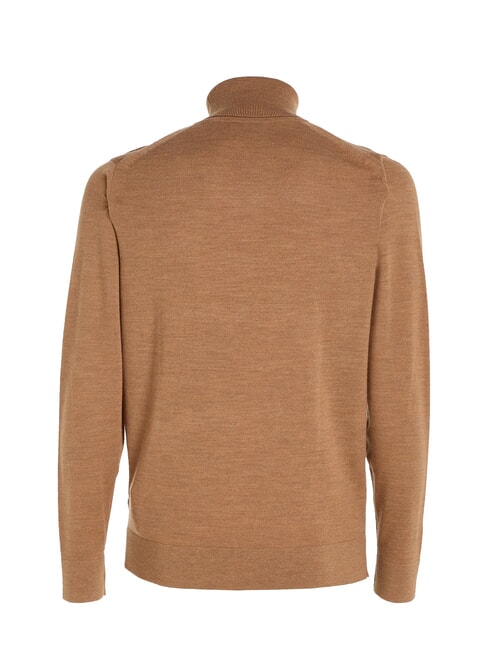 CK Maglione dolcevita slim fit in lana travertine heather - Maglie Uomo