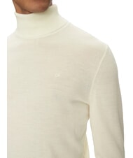 CALVIN KLEIN CK Maglione dolcevita slim fit in lana egret - Maglie Uomo - 3