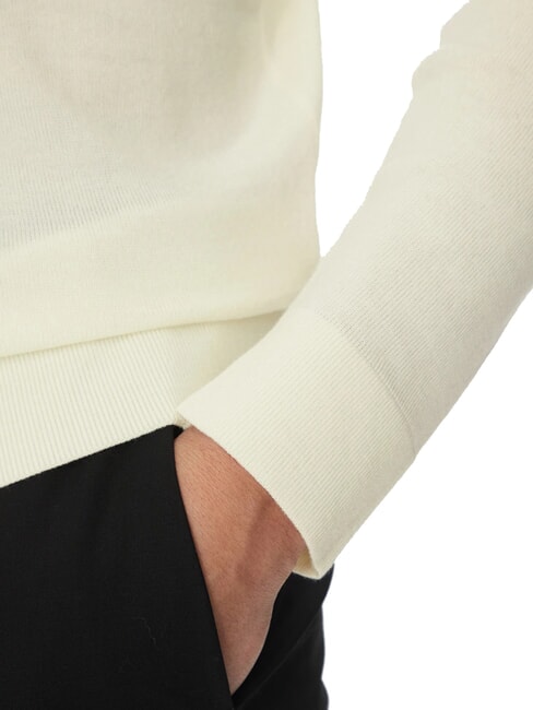 CK Maglione dolcevita slim fit in lana egret - Maglie Uomo