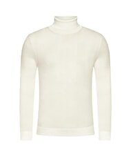 CALVIN KLEIN CK Maglione dolcevita slim fit in lana egret - Maglie Uomo - 5