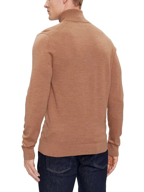 CK Maglione dolcevita slim fit in lana travertine heather - Maglie Uomo