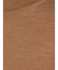 CALVIN KLEIN CK Maglione dolcevita slim fit in lana travertine heather - Maglie Uomo - 7