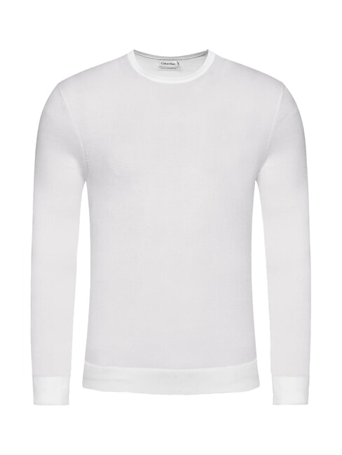 SUPERIOR WOOL Maglione lana scollo tondo egret - Maglie Uomo