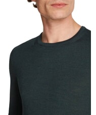 CALVIN KLEIN SUPERIOR WOOL Maglione lana scollo tondo midnight forest heather - Maglie Uomo - 3