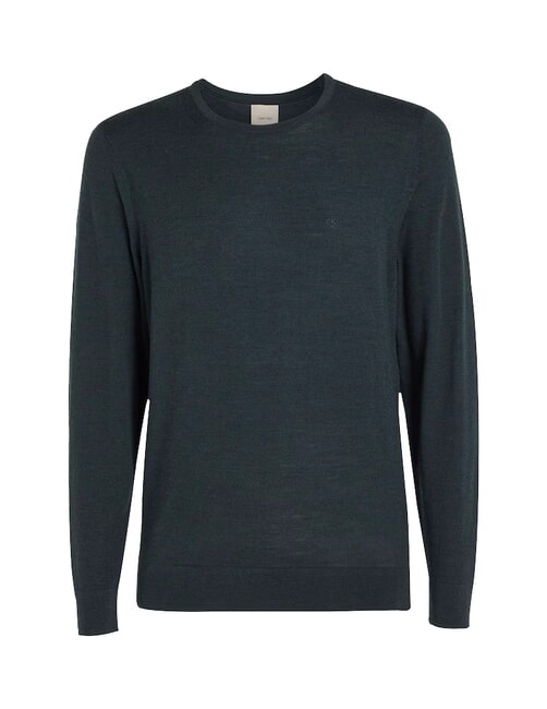 SUPERIOR WOOL Maglione lana scollo tondo midnight forest heather - Maglie Uomo