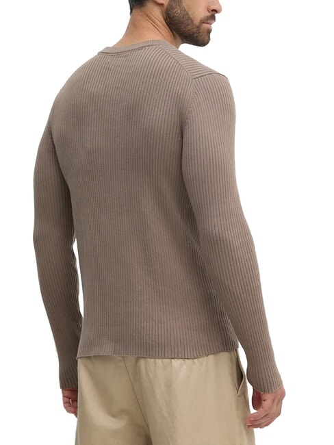 CK JEANS Maglione girocollo a coste slim fit falcon - Maglie Uomo