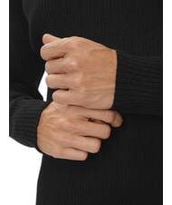 CALVIN KLEIN CK JEANS Maglione girocollo a coste slim fit ck black - Maglie Uomo - 4