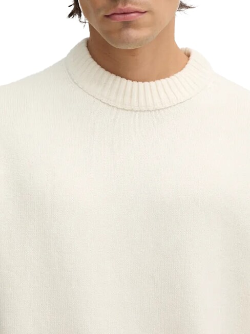 CK JEANS Maglione girocollo oversize ivory - Maglie Uomo