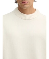 CALVIN KLEIN CK JEANS Maglione girocollo oversize ivory - Maglie Uomo - 4