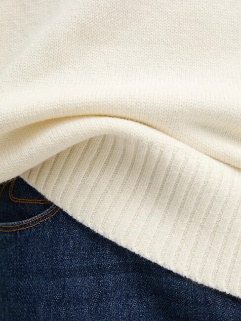CK JEANS Maglione girocollo oversize ivory - Maglie Uomo