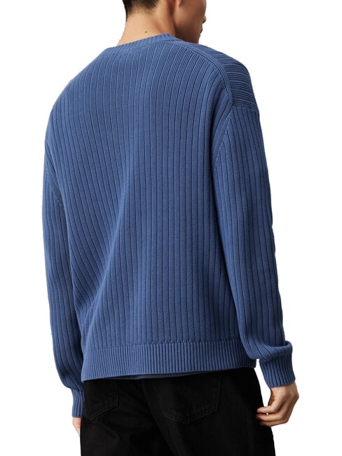 CK JEANS Maglione girocollo regular fit blue coast - Maglie Uomo