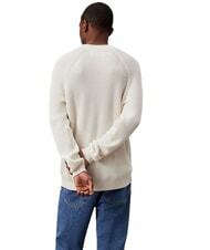 CALVIN KLEIN CK JEANS Maglione girocollo a coste ivory - Maglie Uomo - 2