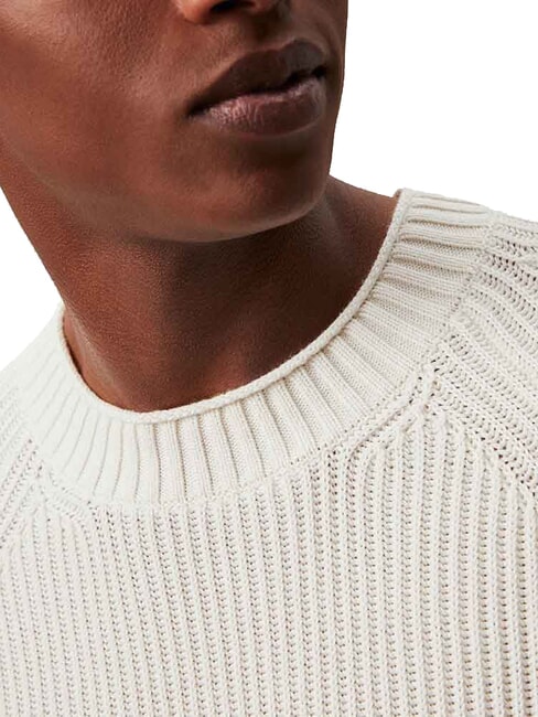 CK JEANS Maglione girocollo a coste ivory - Maglie Uomo