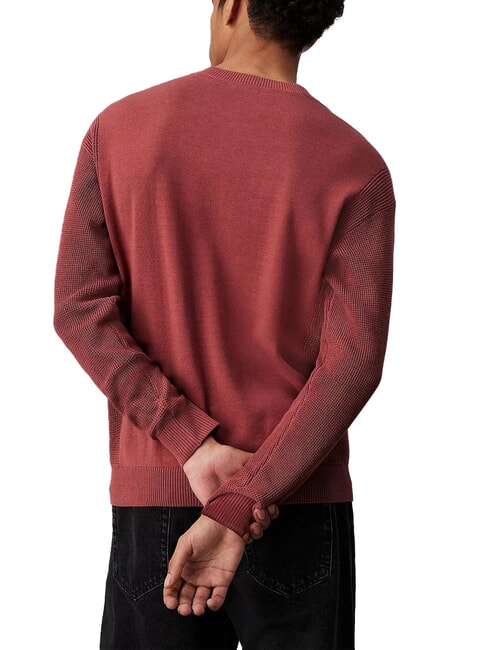 CK JEANS Maglione in cotone con logo apple butter - Maglie Uomo