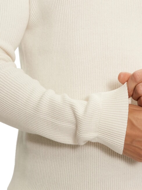 CK JEANS Maglione girocollo a costine ivory - Maglie Uomo