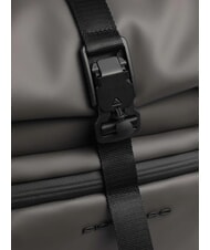 PIQUADRO CORNER SPECIALE GOMMATO Zaino roll-top porta pc 15.6" GRIGIO - Zaini da lavoro porta PC - 3