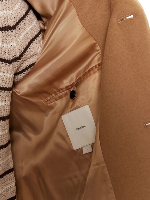 CK Cappotto in misto lana natural khaki - Giacche Uomo