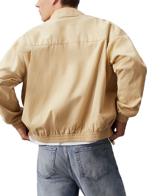 CK JEANS Giubbotto relaxed fit con zip pale khaki - Giacche Uomo