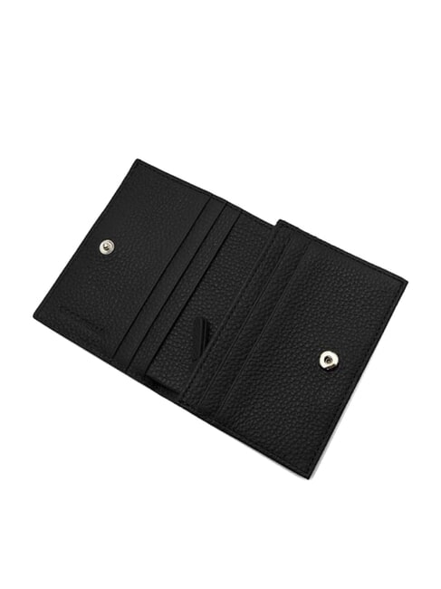 METALLIC SOFT Small leather wallet Nero - Portafogli Donna