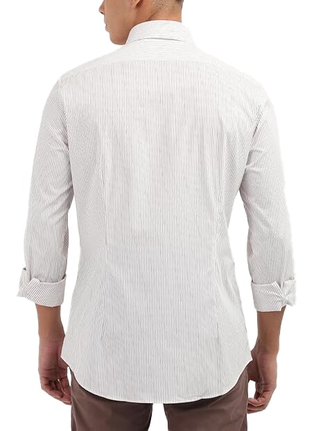 CK Camicia manica lunga a righe slim fit syrah - Camicie Uomo