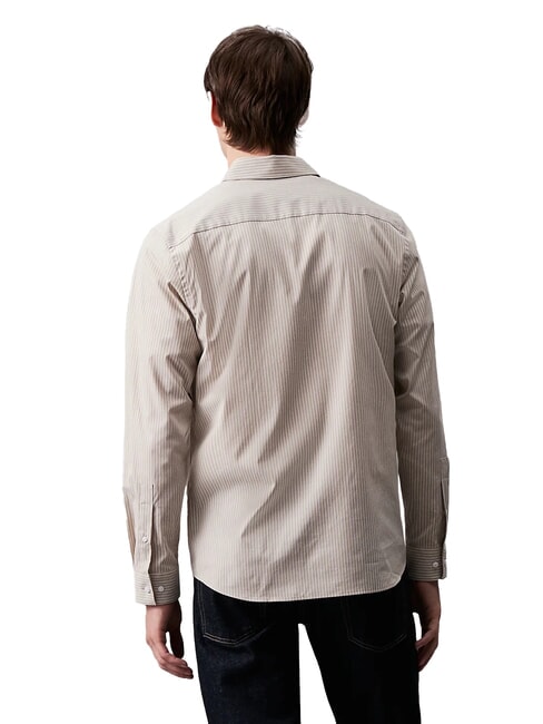 CK Camicia a righe popeline stretch london fog - Camicie Uomo