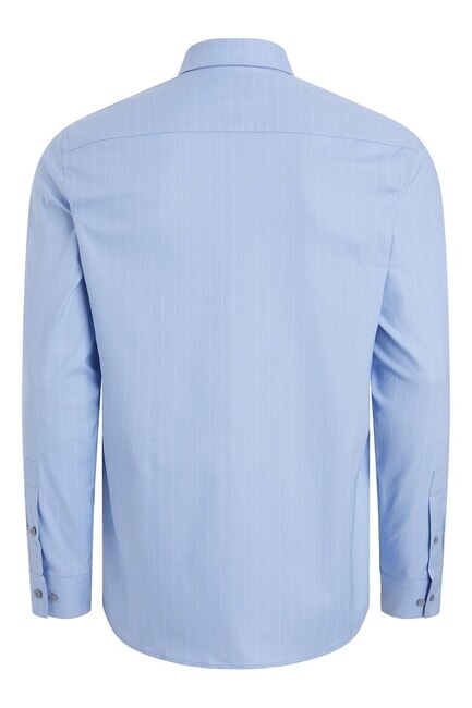 CK Camicia manica lunga a righe slim fit vista blue - Camicie Uomo