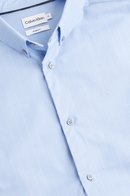 CK Camicia manica lunga a righe slim fit vista blue - Camicie Uomo