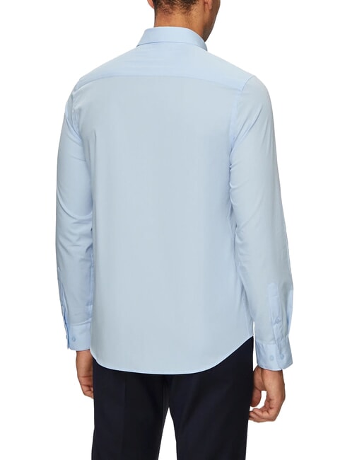 STRETCH POPLIN Camicia slim in cotone calm blue - Camicie Uomo