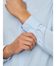 CALVIN KLEIN STRETCH POPLIN Camicia slim in cotone calm blue - Camicie Uomo - 4