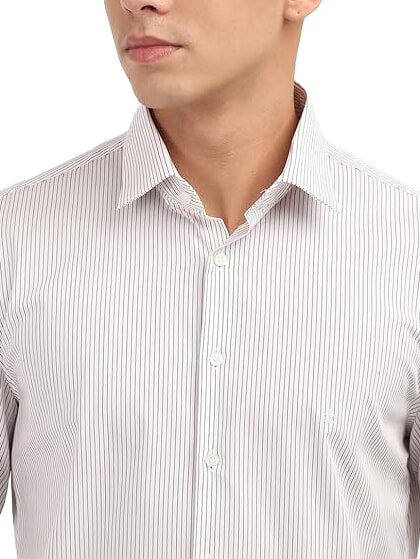CK Camicia manica lunga a righe slim fit syrah - Camicie Uomo