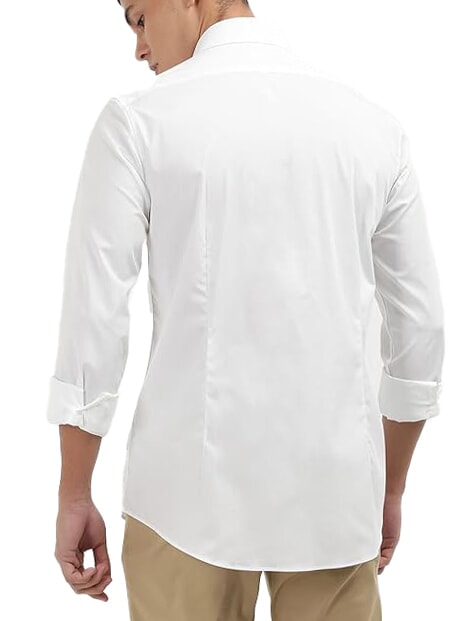 CK Camicia in popeline di cotone slim fit bright white - Camicie Uomo