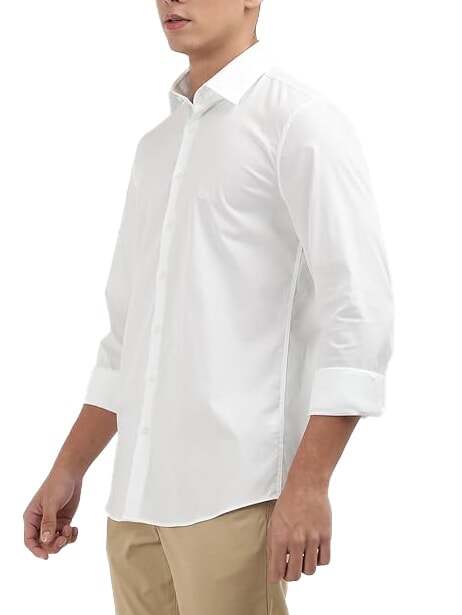 CK Camicia in popeline di cotone slim fit bright white - Camicie Uomo
