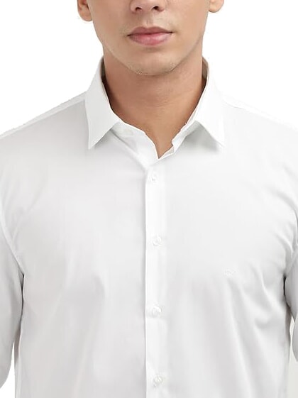 CK Camicia in popeline di cotone slim fit bright white - Camicie Uomo