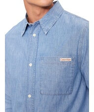 CALVIN KLEIN CK JEANS Camicia manica lunga in tessuto denim denim - Camicie Uomo - 3