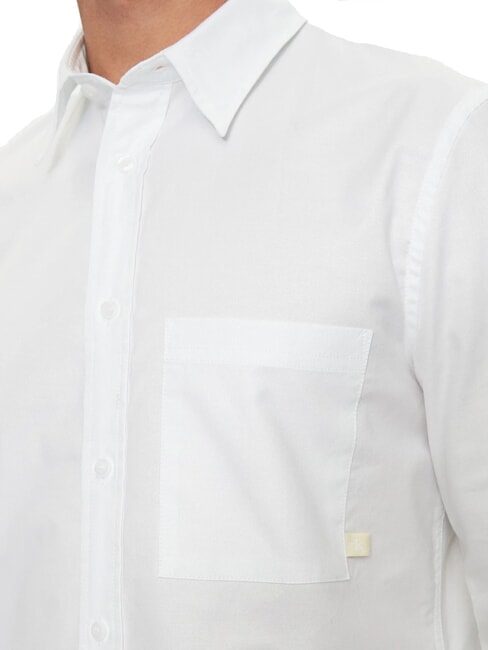 CK JEANS Camicia manica lunga in cotone slim fit bright white - Camicie Uomo
