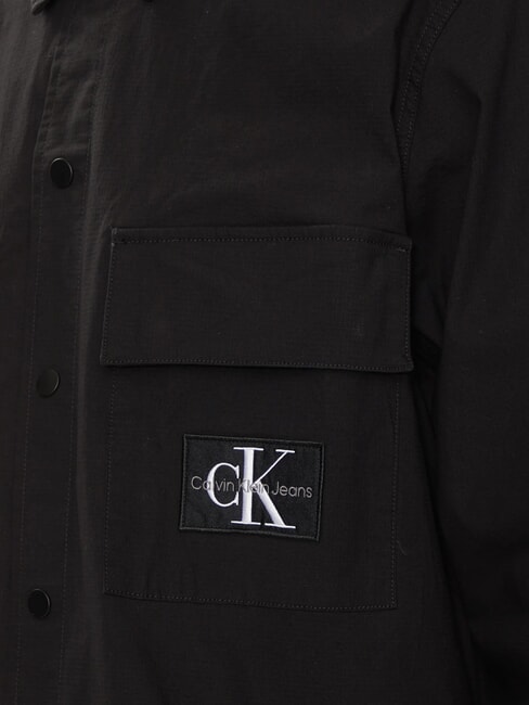 CK JEANS Camicia manica lunga cargo relaxed fit ck black - Camicie Uomo