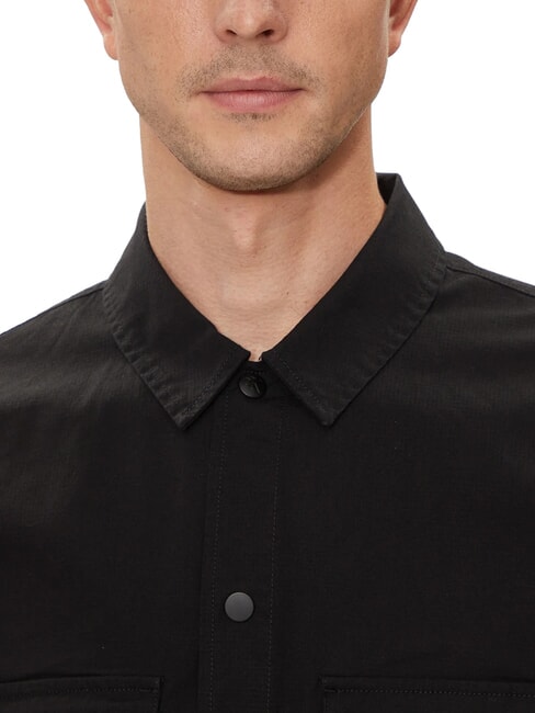 CK JEANS Camicia manica lunga cargo relaxed fit ck black - Camicie Uomo