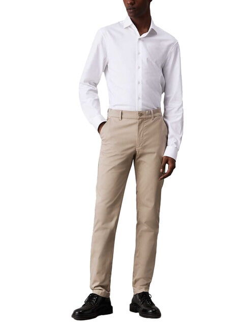 CK Pantalone chino slim fit vita media fresh clay - Pantaloni Uomo