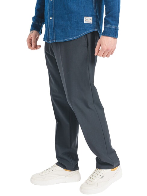 CK Pantaloni slim fit misto lana black - Pantaloni Uomo