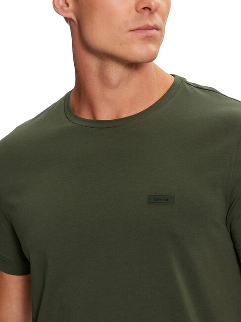 CK T-shirt a maniche corte stretch slim fit midnight forest - T-shirt Uomo