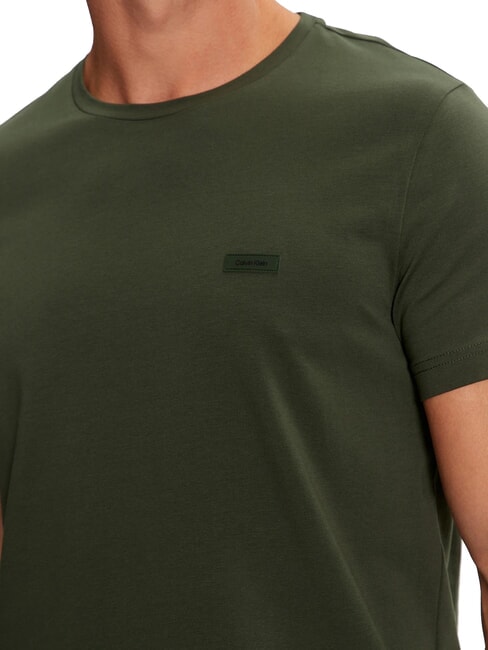CK T-shirt a maniche corte stretch slim fit midnight forest - T-shirt Uomo